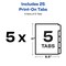 Avery Unpunched Customizable Print-On Dividers for Use with Custom Binding Systems or 3 Ring Binders, 5-Tab Set, 5 Sets (11516)